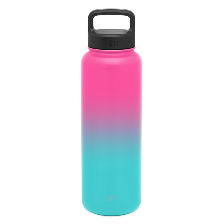 Simple Modern 40 Oz. Summit Water Bottle - Stainless Steel Liter Flask with  2 Lids - Wide Mouth Tumbler Double Wall Vacuum Insulated Multi Leakproof  Ombre: Tropical Seas 