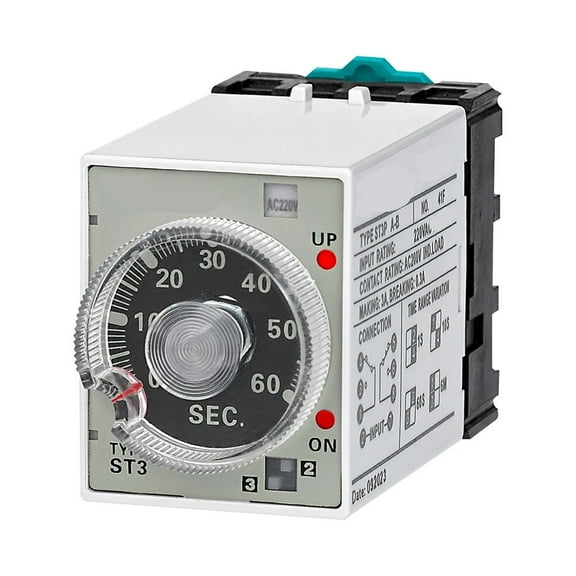 EJYWPSWD ST3P on Delay Multifunctional Time Relay with Socket ACDC Power Supply