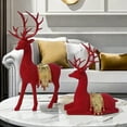 thumbnail image 6 of 2025 CISIL Set of 2 Christmas Reindeer Statues, 11.3" Red Decorative Deer Sculptures for Home Decor, Elegant Holiday Ornament for Living Room, Table Centerpiece, Christmas Decoration Gift, 6 of 6