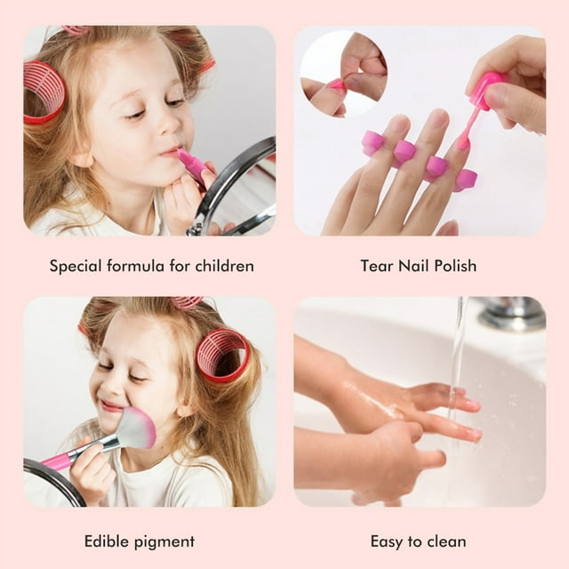 Juego De Maquillaje Para Niñas, Juego De Imaginación, Bolsa De Cosméticos, Juguete De Belleza, Kit De Herramientas De Maquillaje, Juguetes Para Juego De Imitación Para Niños ANGGREK Otros
