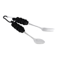 thumbnail image 1 of Cubiertos de camping Zulema Set de cubiertos de camping con tenedor y mosquetón Negro, 1 of 8