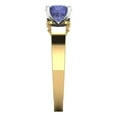 thumbnail image 3 of 1.06 ct Round Cut Simulated Tanzanite Solitaire 14K Yellow/White Gold Womens Engagement Ring, 3 of 5