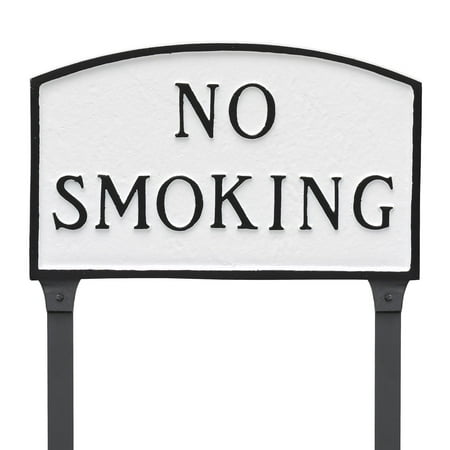 Montague Metal Products No Smoking Arched Lawn Plaque