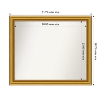 Amanti Art Custom Wall and Bathroom Mirror (26.75 x 31.75 in.), Townhouse Gold Frame