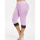 thumbnail image 2 of Más el tamaño de los encajes de ganchillo recortada Leggings Rosegal Leggings de talla grande, 2 of 5