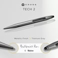 thumbnail image 2 of Cross Tech2™ Titanium Gray Dual-Function Ballpoint Pen with Stylus, 2 of 7