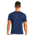 thumbnail image 3 of Sinleey Men's Camouflage Pattern Short Sleeve T-Shirt Quick Dry Athletic Running Workout Fitness Top Dark Blue XL, 3 of 5