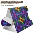 thumbnail image 2 of FORMRS A4 Clipboard Folder with Pen Holder Horizontal Foldable School Office Binder, Purple Stained Glass Pattern, 2 of 9