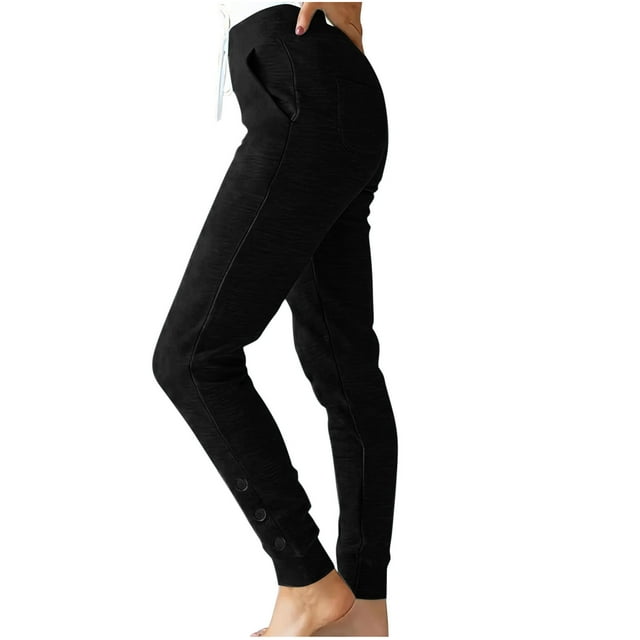 Birdeem Plus Size Womens Pantswomens Solid Color Plus Size Solid Color Lace Up Elastic Slim Sports Sweatpantsplus Size Sweatpants for Women