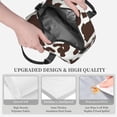 thumbnail image 3 of Disketp Brown Cow Lonchera Térmica para Mujer y Hombre, Bolsa de Almuerzo Reutilizable e Impermeable para Trabajo, Viajes y Picnic, 3 of 7