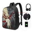 thumbnail image 2 of Solo Leveling Laptop Backpack, Water Resistant Daypack Backpack, Extra Large Travel Backpack, Computer Backpack With USB Port, 17x12x6.5 Inch, 2 of 9