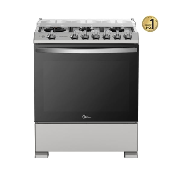 Estufa de Piso Midea con Capelo 30" MASTER COOK Silver