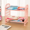 thumbnail image 4 of Pink Plastic Storage Rack 1Set for Kitchen Desktop Shampoo Soap Lotion Brush Organizer, 4 of 8