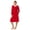Tango Red Solid, variant on Women’s Knit Velour Long Sleeve Square Neck Nightgown with Pockets, Sizes XS-5X