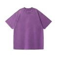 thumbnail image 2 of Acaics Boys Short Sleeve T-Shirt, Kids Oversized Crew Neck Vintage Washed Soft Solid Color Casual Top, Fashion Street Outfit for Summer Daily Wear, 2 of 8