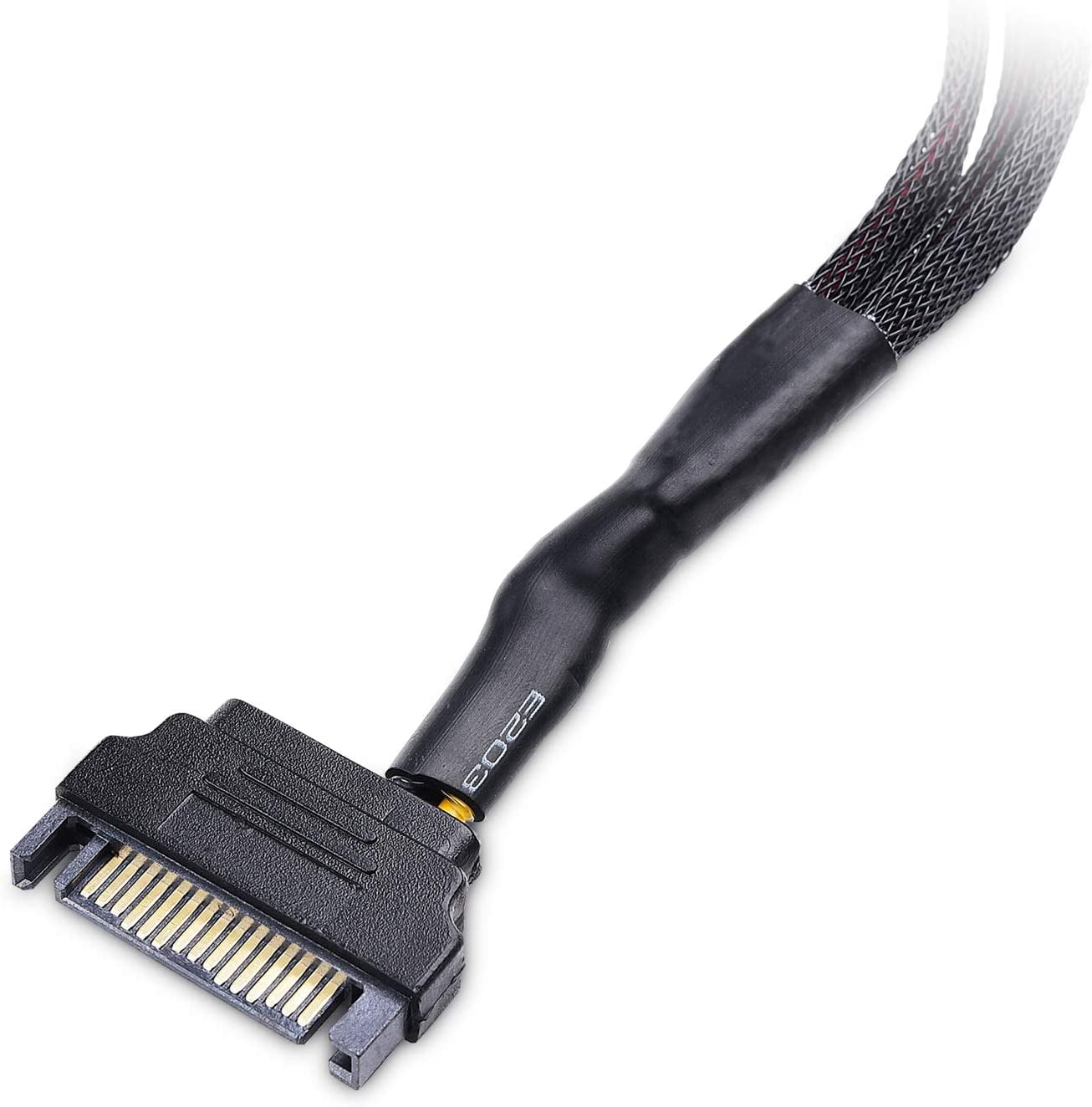 HRTGFD-2-Pack 3 Computer Case Fan Splitter Cable with SATA Power - 16 Inches