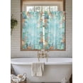 thumbnail image 4 of Coastal Living Room Curtains 2 Panel, Summer Nautical Beach Coral Starfish Blue Ombre Cafe Window Treatment, Farmhouse Bedroom Bathroom Kitchen Curtains Drapes 104"x45", 4 of 6