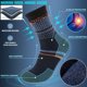 thumbnail image 2 of Calcetines térmicos de lana merino Sandsuced para hombre, 5 pares, 2 of 6