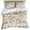 Brown, variant on 3 Piece Gray Paisley Floral Duvet Cover Set Queen Size,Microfiber Comforter/Quilt Cover with Corner Ties and 2 Pillowcases,Farmhouse Spring Summer Flowers All Season Soft Bedding with Zipper Closure