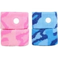 thumbnail image 3 of P6 Motion Sickness Bands for Adults Wristbands for Anti Nausea Sea Cruise Travel Car Pregnancy Morning Sickness All-Natural Non Drowsy Relief Acupressure Treatment (2 Pack, Pink - Blue), 3 of 8