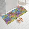 thumbnail image 2 of Pioneer Flower Floral Print Pattern Bathroom Rugs Mat, Non Slip Microfiber Bathroom Rug with Rubber Backing, Soft Mats for Bathroom Floor Tub Shower, 24"x60", 2 of 5