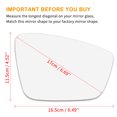 thumbnail image 3 of Car Mirror Glass Heated with Backing Plate Passenger Side RH for VW JETTA, 3 of 8
