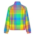 thumbnail image 6 of Jackets for Women Winter Coat Jackets Flannel Stand Collar Jacket(Colorful Plaid Pattern,Size:S-4XL), 6 of 7