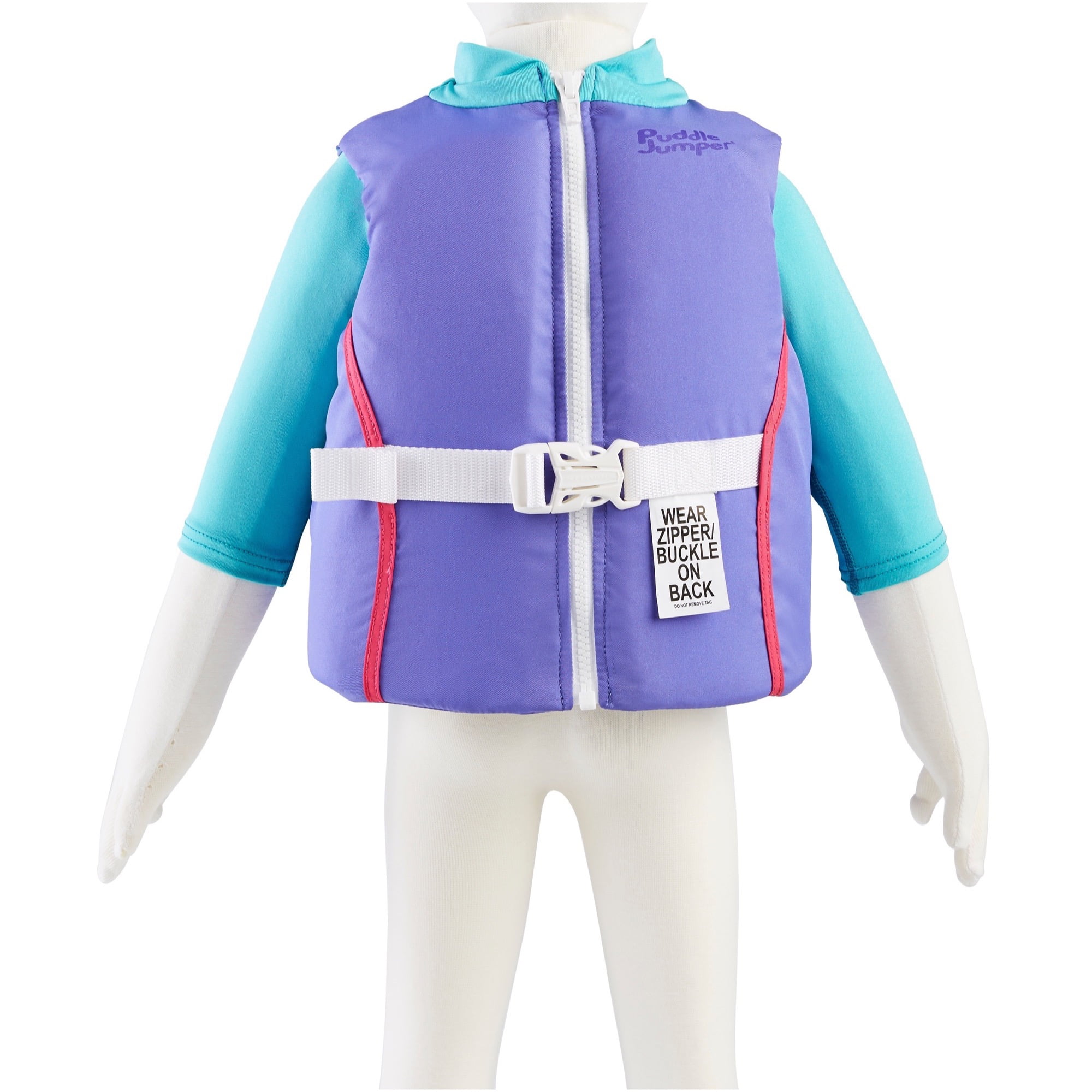 Puddle Jumper Unisex 2-in-1 Life Vest with Rash Guard for Children 33-55 Pounds, Mermaid