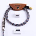 thumbnail image 4 of wqlpp-Coiled USB C Cable for Mechanical Keyboard with Aviator Connector, 52 Inches Black Nylon Braid USB C Keyboard Cable, Customized USB C to USB a Cable, 4 of 4