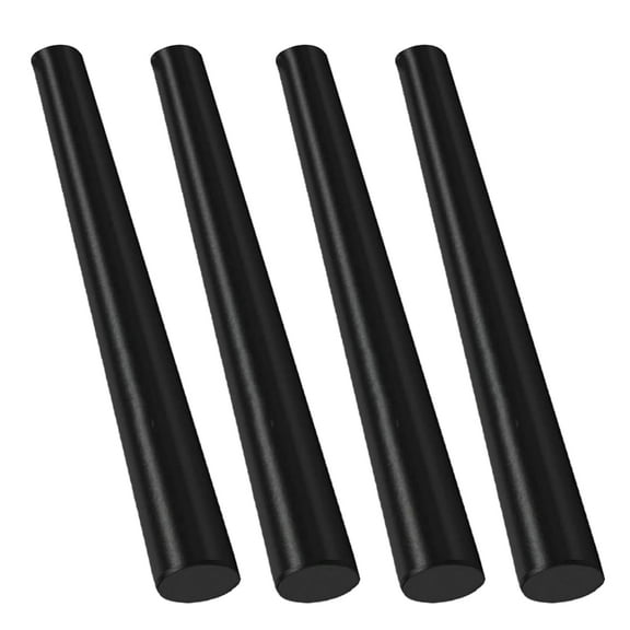 SIMOND STORE 2" Diameter x 12" Length Round Acetal Copolymer Rod - Opaque Black - Standard Tolerance - Delrin Rod (Pack of 4)