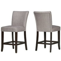 Chelsea Lane Counter Height Linen Dining Chairs, Set of 2, Gray