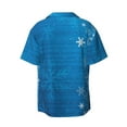 thumbnail image 2 of Fotbe Blue Christmas print Short Sleeve Button Down Shirts for Men Casual Summer Beach Wrinkle Free Shirt-4X-Large, 2 of 7