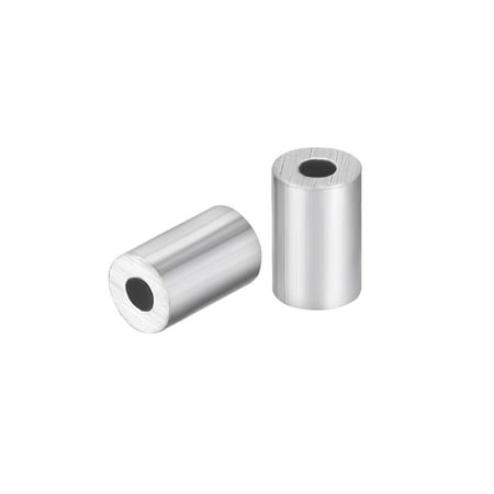 

M1 Aluminum Sleeve Crimp 1mm(3/64 In) Steel Wire Rope Button Stop 50 Pcs