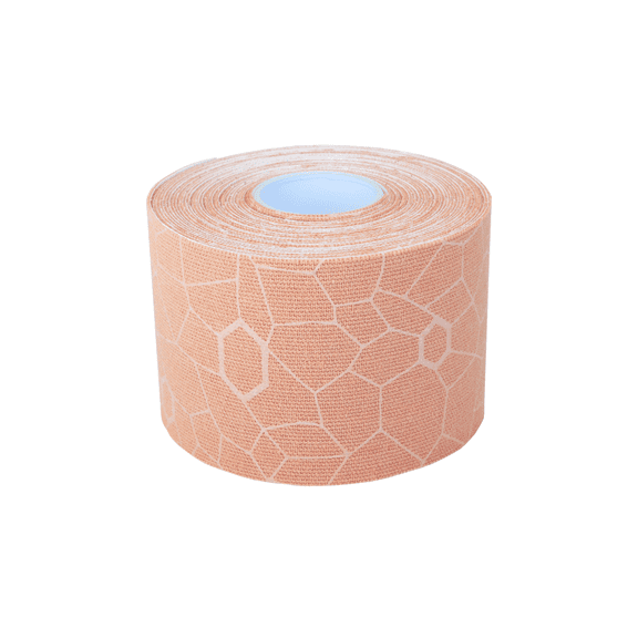 THERABAND Kinesiology Tape, Beige/Beige, 1 Roll, with XactStretch Indicators, Long-Lasting Athletic Support for Shoulder & Knee, Latex-Free Sports Tape, Water Resistant, Cut-to-Length