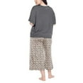 thumbnail image 2 of Honeydew Women's 3 Piece Super Soft Jersey Pajama Set (Small, Crescent Leopard), 2 of 6