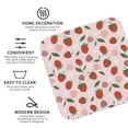 thumbnail image 3 of Kdxio Floral Strawberr Funny Coasters,4 Pcs Leather Coasters,Housewarming Gifts,Protect Furniture from Water Marks Scratch and Damage, 3 of 8