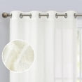 thumbnail image 2 of DriftAway Plush Semi Sheer Curtain Drapes for Living Room Bedroom 84 Inches Long Privacy Light Filtering Window Treatment 2 Panels Grommet 52" x 84", Creamy White, 2 of 8