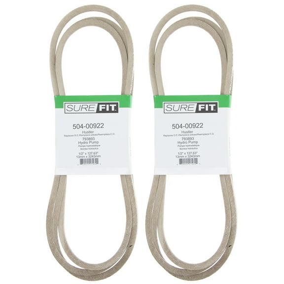 SureFit Hydro Pump Drive Belt 793893 Hustler 42" Deck Mini FasTrak Mowers 2PK