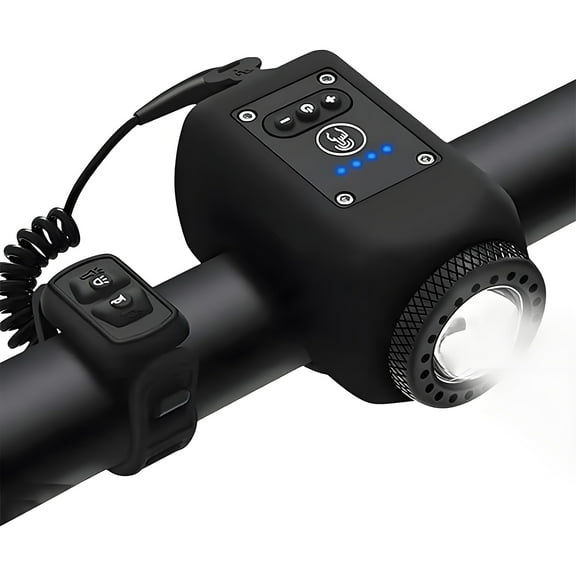 HIBIBUD Bike Headlight,400 Lumen Bike Lights with Horn,USB Rechargeable Bicycle Headlight,IPX5 Waterproof Bike Front Light,Black