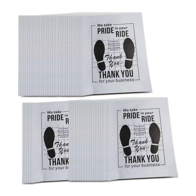 Colaxi 50Pcs Disposable Car Paper Floor Mat Multipurpose Oilproof Car Carpet Paper White A
