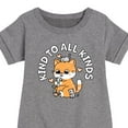 thumbnail image 3 of Instant Message - Kawaii - Be Kind to All Kinds - Toddler & Youth Girls Fleece Dress, 3 of 6