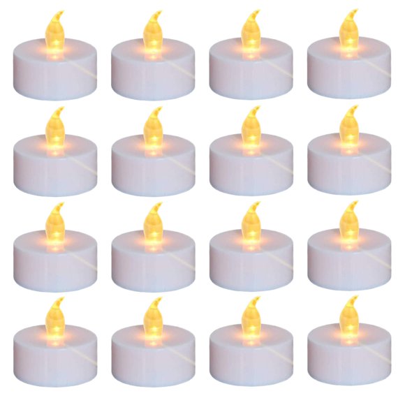 Velas de té LED sin llama Nancia, paquete de 100 unidades, color amarillo cálido