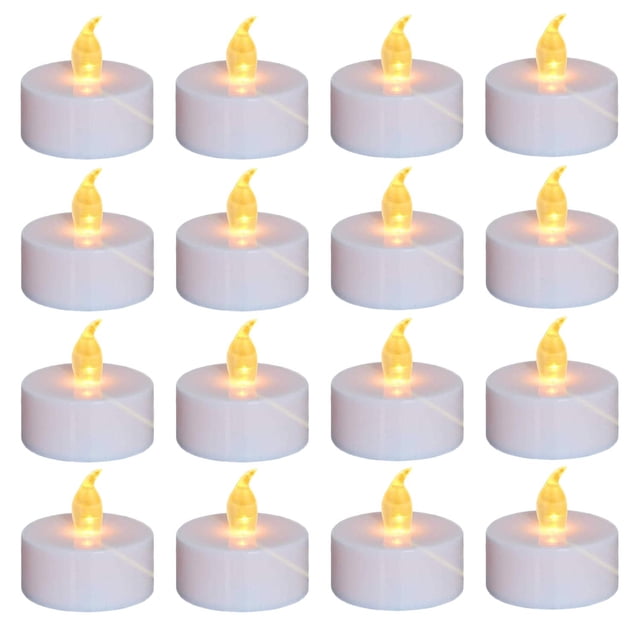 Velas de té LED sin llama Nancia, paquete de 100 unidades, color amarillo cálido