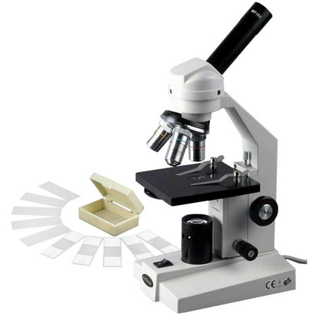 AmScope High Power Compound Microscope for Students + Slide Kit (Best Compound Microscope Brands)
