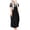 Black, variant on Fesfesfes Fashion Women's Casual Women Short Sleeve Round Neck Pockets Solid Ladies Dress