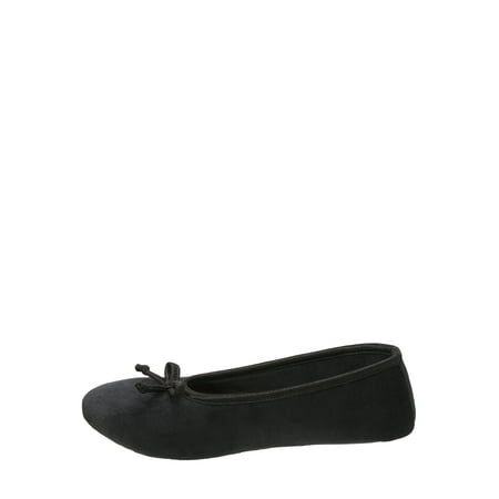 velour ballerina slippers