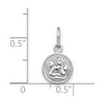 thumbnail image 3 of 14k White Gold Angel Pendant with Cherub Design, Religious Medallion for Necklace or Bracelet, Spiritual Jewelry for Women or Unisex Christian Faith Symbol, 3 of 5