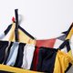 thumbnail image 4 of Gibobby pantalones deportivos sin mangas con estampado de mami y tiras familiares a rayas con mono con cinturón Trajes a juego(Amarillo， 3-4Y), 4 of 4