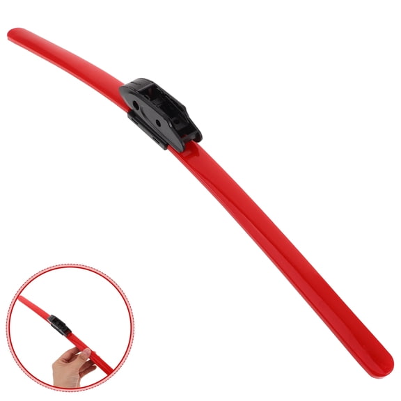 BESTYASH Bestyash Red Car Wiper Blades Made of Natural Rubber and Steel for Clear Visibility