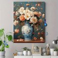 thumbnail image 4 of Qisvanset 12x16 Inch 2D Flat Framed Canvas Art, Matthew Vintage Flower Vase Bible Verse Faith Religious Wall Art Gift, 4 of 5